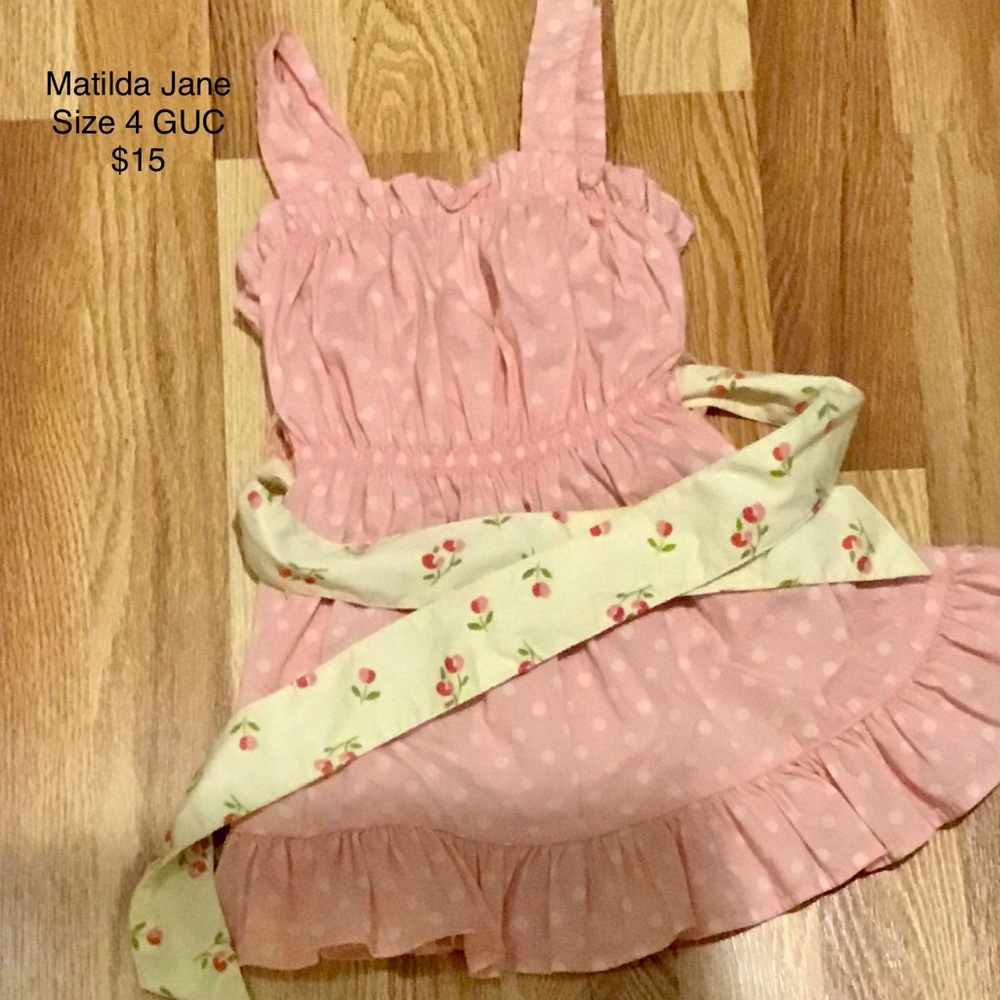 MGUC Matilda Jane pink polka dot tank shirt 4T